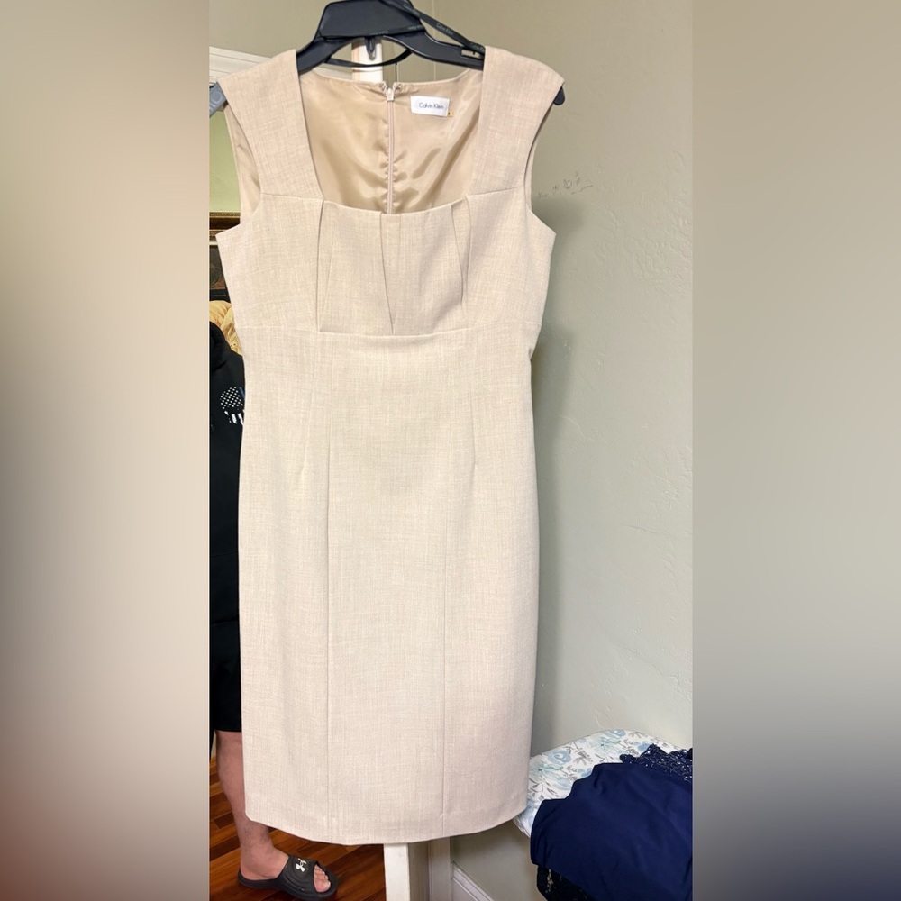 Calvin Klein Beige Midi Dress